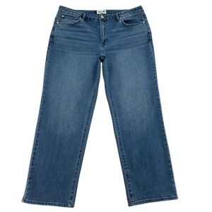 Seven7 Loose Straight Leg Jeans Womens Size 14 Medium Wash Denim Baggie Y2K